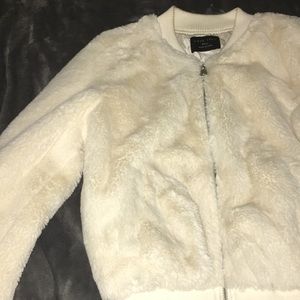 Furry bomber jacket